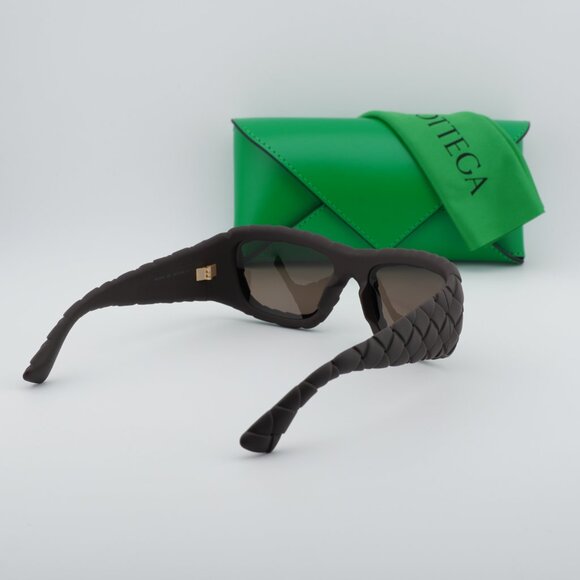 Bottega Veneta BV1303S 007 Sunglasses Brown Square Frame, Brown Lenses main image 10